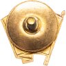 Купить Нагрудный членский знак "ВЛКСМ" военный тип, томпак, эмаль, винт. СССР, ММД, 1980-е гг.