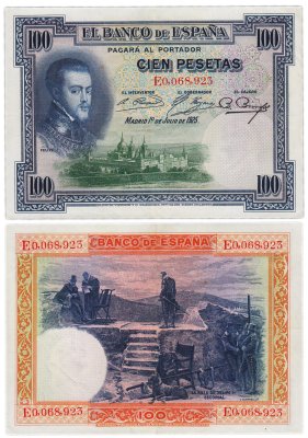 купить Испания 100 песет 1925 (Pick 62c)