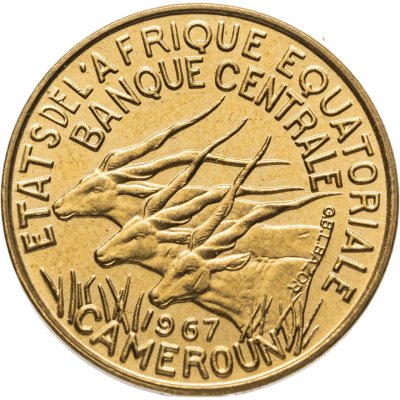 купить Экваториальная Африка и Камерун 5 франков (francs) 1967