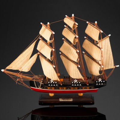 купить Модель парусного корабля "Бригантина XVIII века", дерево, ткань, Европа, 1970-1990 гг.