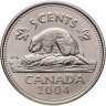 Купить Канада 5 центов (cents) 2004 "Бобр"