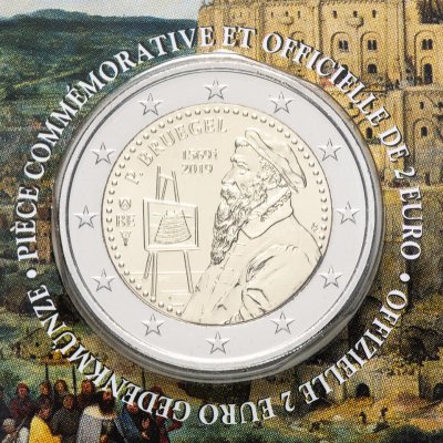 купить Бельгия 2 евро 2019 «450 лет со дня смерти Питера Брейгеля Старшего», в буклете на французском языке