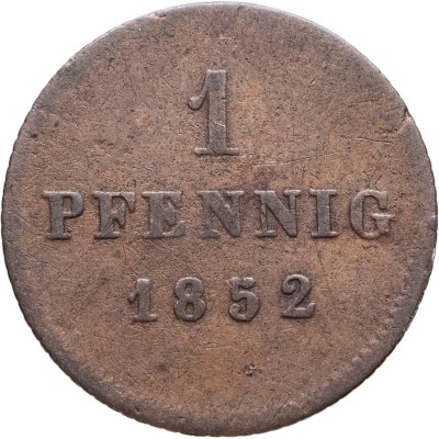 купить Бавария 1 пфенниг 1852