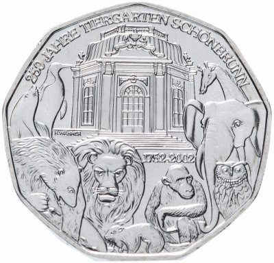 купить Австрия 5 евро 2002 Зоопарк