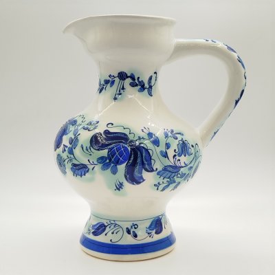 купить Кувшин с цветочным декором, фаянс, роспись, СССР, 1970-1990 гг.