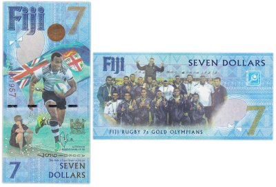 купить Фиджи 7 долларов 2016 (2017) юбилейная "Олимпийские чемпионы по Регби" Спорт