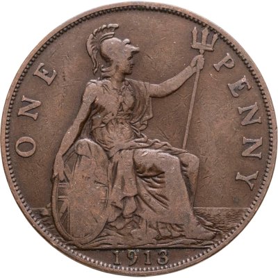 купить Великобритания 1 пенни (penny) 1913