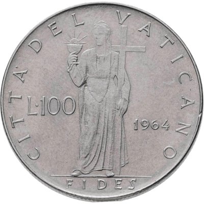 купить Ватикан 100 лир (lire) 1964
