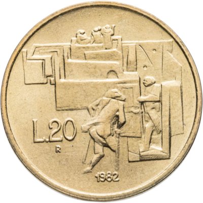 купить Сан-Марино 20 лир 1982 "Социальные достижения"