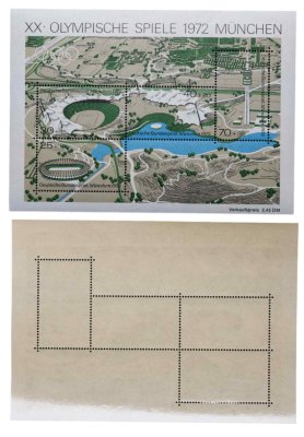 купить Германия марки квартблок "Карта. Мюнхен 1972"