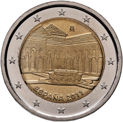 купить Испания 2 euro (евро) 2011 "Львиный дворик в Альгамбре"