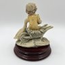 Купить Статуэтка "Девочка с утокой" автор G.Armani, фарфор, дерево, роспись, Capodimonte (Каподимонте), Италия, 1993-2000 гг.