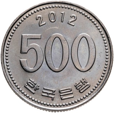 купить Южная Корея 500 вон (won) 2012