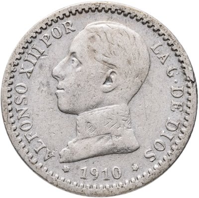 купить Испания 50 сентимо (centimos) 1910