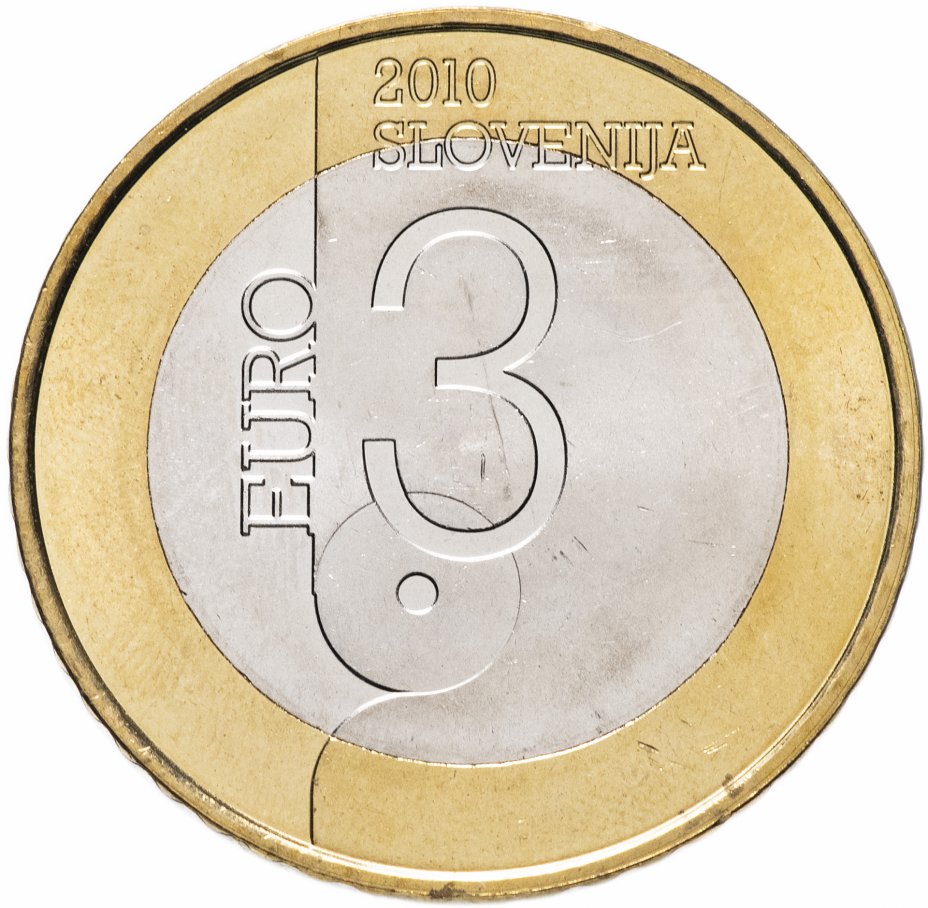 купить Словения 3 евро 2010 Любляна - Всемирная столица книги