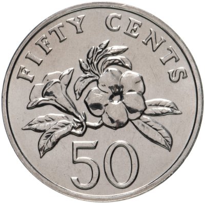 купить Сингапур 50 центов (cents) 1998