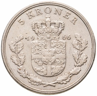 купить Дания 5 крон (kroner) 1966