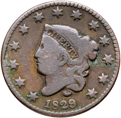 купить США 1 цент (cent) 1829