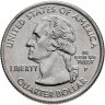 Купить США 25 центов (квотер, 1/4 доллара, quarter dollar) 2007 "Квотер штата Вайоминг", знак монетного двора: "P" - Филадельфия
