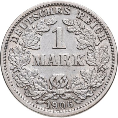 купить Германия 1 марка (mark) 1906 J знак монетного двора: "J" - Гамбург