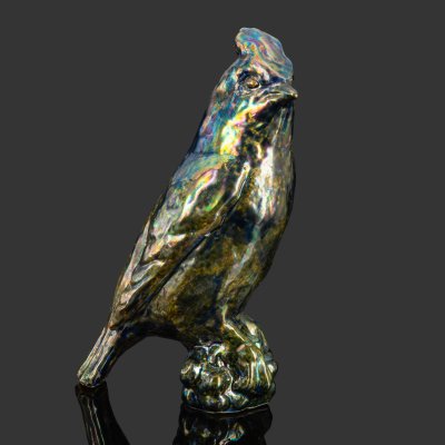 купить Статуэтка "Птица. Свиристель", автор - Сергей Борисович Мольков, керамика, поливы, Российская Федерация, 2000-2010 гг.