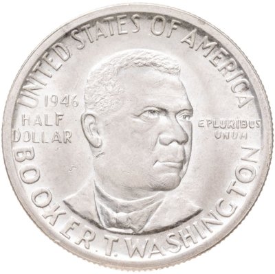 купить США 50 центов (1/2 доллара, half dollar) 1946 Букер Талиафер Вашингтон Без отметки монетного двора