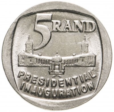 Купить ЮАР 5 рэндов (рандов, rand) 1994 "Инаугурация президента Манделы"