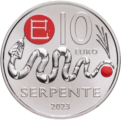 купить Сан-Марино 10 евро 2023 Китайский гороскоп - год змеи