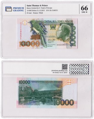 купить Сан-Томе и Принсипи 10000 добра 2013 в слабе PG UNC66