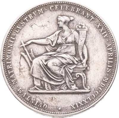 купить Австрия 2 гульдена - 2 флорина 1879 "Серебряная свадьба Франца-Иосифа и Елизаветы Баварской"