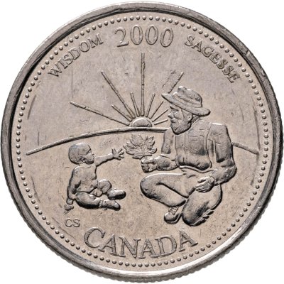 купить Канада 25 центов (cents) 2000 "Миллениум - Мудрость"