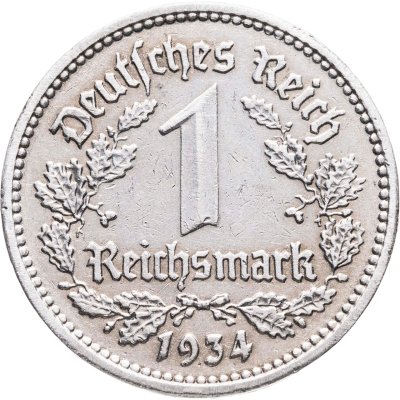 купить Германия, Третий рейх 1 рейхсмарка 1934 E