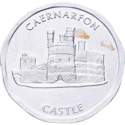 купить Великобритания транспортный жетон 50 пенсов "Замок Кернарфон"