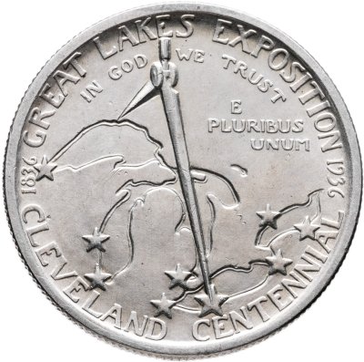 купить США 50 центов (1/2 доллара, half dollar) 1936 "100 лет Экспозиции великих озёр (Мозэс Кливлэнд)"