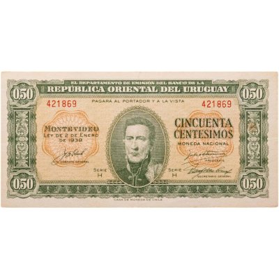 купить Уругвай 50 сентесимо 1939 (Pick 34)