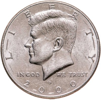 купить США 50 центов (1/2 доллара, half dollar) 2000 D Kennedy Half Dollar (Кеннеди) знак монетного двора "D" - Денвер