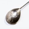 Купить Ложка для варенья с растительным декором, серебро 84 пр., гравировка, золочение, мастер-монограммист "НП", Российская империя, 1908-1917 гг.