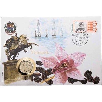 купить Венесуэла 1 боливар (bolivar) 1977 в конверте с маркой