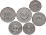 Купить Набор серебряных монет CCCР 10, 15, 20 копеек 1923, 1925 г. (6 монет)