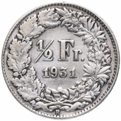 купить Швейцария 1/2 франка (franc) 1931