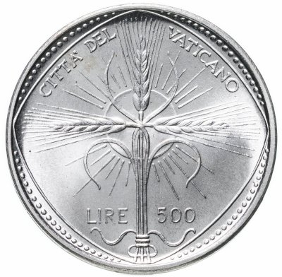 купить Ватикан 500 лир 1968