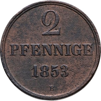купить Германия, Ганновер 2 пфеннига 1853