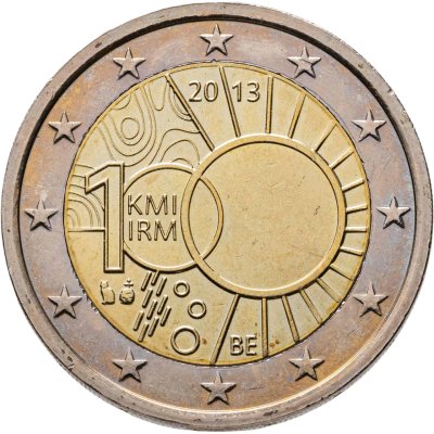 купить Бельгия 2 евро (euro) 2013 100 лет Королевскому метеорологическому институту