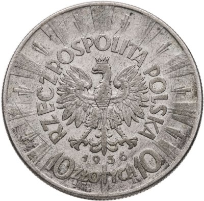 купить Польша 10 злотых (zlotych) 1936 Пилсудский