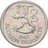 Купить Финляндия 1 markka (марка) 1967 S