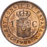 Купить Испания 1 сентимо (sentimo) 1906
