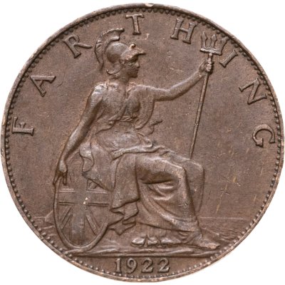 купить Великобритания 1 фартинг (farthing) 1922