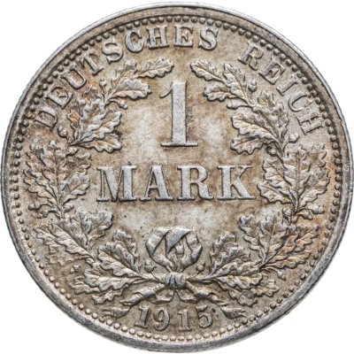 купить Германия 1 марка 1915 Знак монетного двора "F" - Штутгарт Германия