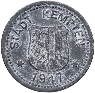 купить Германия "Кемптен" 10 пфеннигов 1917 нотгельд