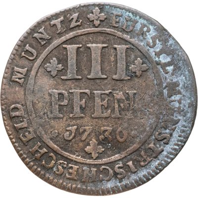 купить Германия, Мюнстер 3 пфеннига 1736